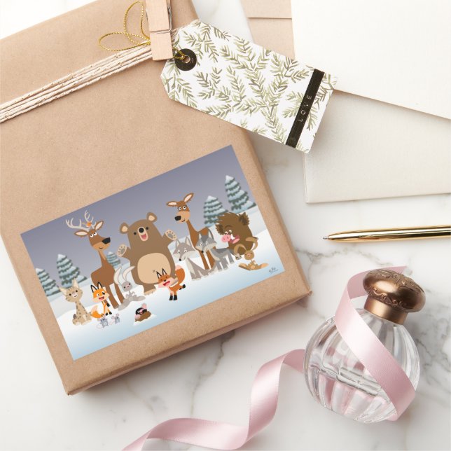 Merry Christmas! Cute Forest Animals Sticker (Gifting)