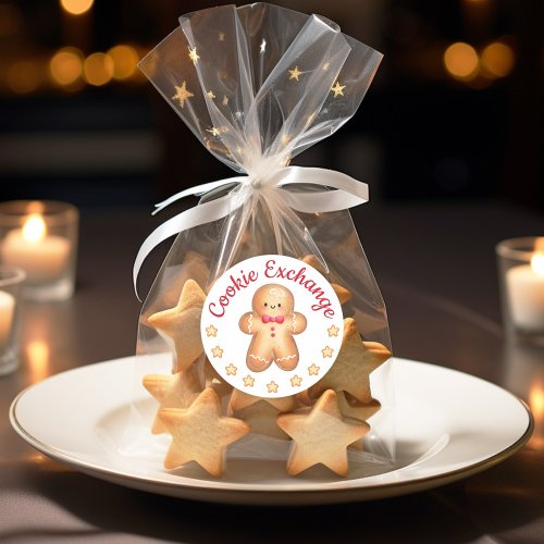Merry Christmas Cute Gingerbread Man Classic Round Sticker