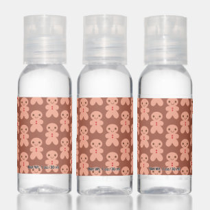 Merry Christmas Cute Gingerbread Men Cookies Hand Sanitizer