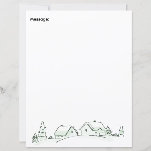 Merry Christmas Cute Greeting Card (Back)