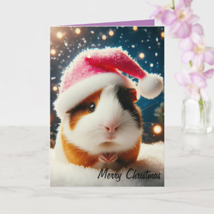 Merry Christmas Cute Guinea Pig Card