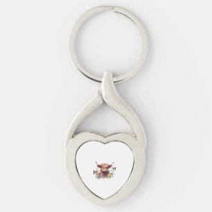 Merry Christmas Cute Highland Cow Classic T-Shirt Keychain