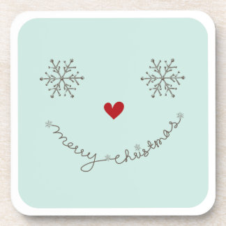 Merry Christmas Cute Holiday Cork Coaster