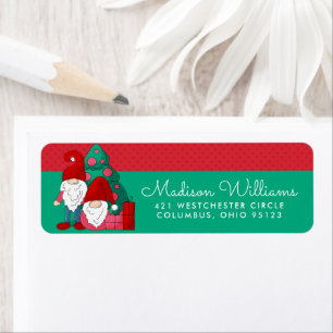 MERRY CHRISTMAS   Cute Holiday Gnomes Label