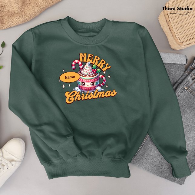 Merry Christmas Cute Hot Chocolate Mug Family Sweatshirt (Creator Uploaded)