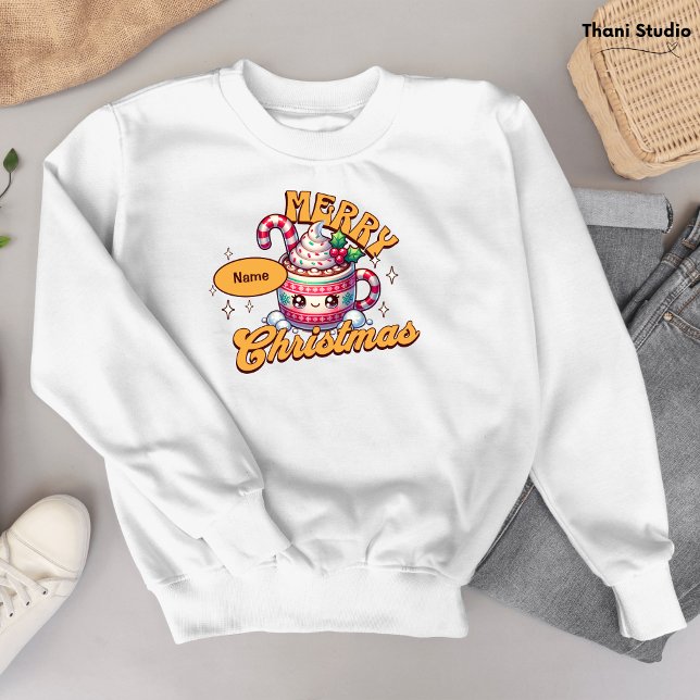 Merry Christmas Cute Hot Chocolate Mug Family Sweatshirt (Creator Uploaded)