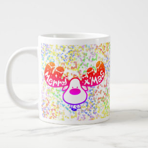 Merry Christmas Cute Moose Giant Coffee Mug