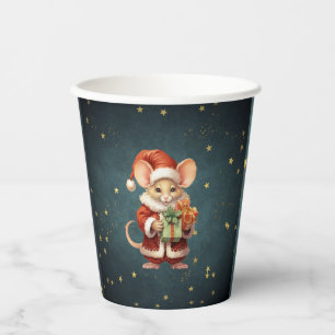 Merry Christmas Cute Mouse Paper Cups