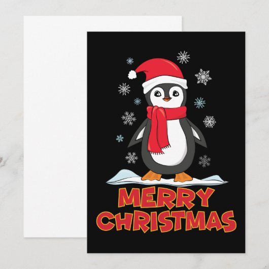 Merry Christmas Cute Penguin (Front/Back)