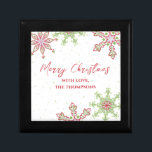 Merry Christmas Cute Red Green Whimsical Snowflake Gift Box<br><div class="desc">This design features a Christmas holiday cute whimsical gift box with a simple red and green colorful design, winter snow snowflake design style, a stylish trendy calligraphy script font, simple minimalist minimal classic, a traditional classy fun adorable design, Christmas holiday gift gifting idea, Christmas holiday cute packaging box, Christmas holiday...</div>