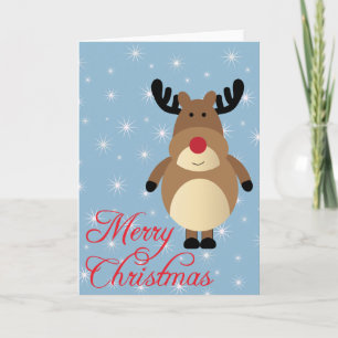Merry Christmas Cute Reindeer Card