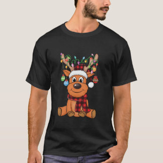 Merry Christmas cute Reindeer Xmas Family Matching T-Shirt