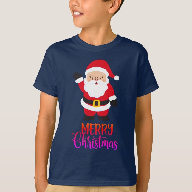 Merry Christmas | Cute Santa Claus T-Shirt (Front)
