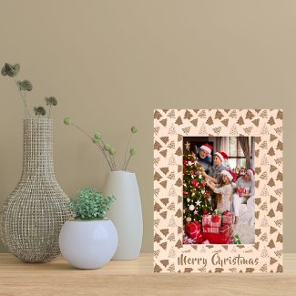 Merry Christmas | Cute Tree Pattern Photo