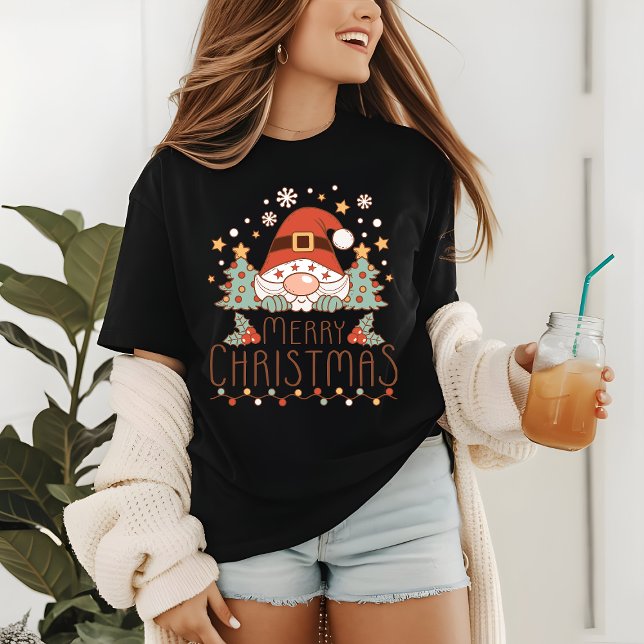 Merry Christmas Cute Whimsical Festive Santa Tri-Blend Shirt (Creator Uploaded)