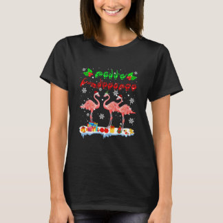 Merry Christmas Cute Xmas Flamingo ASL Sign Langua T-Shirt