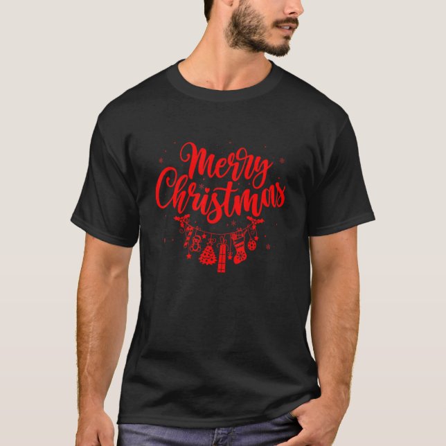 Merry Christmas Cute Xmas Ornaments  for Women Kid T-Shirt (Front)