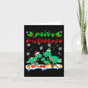 Merry Christmas Cute Xmas T-rex Asl Sign Language Card