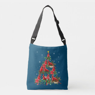 Merry Christmas Cutest Cardinal Bird Lovers Xmas Crossbody Bag
