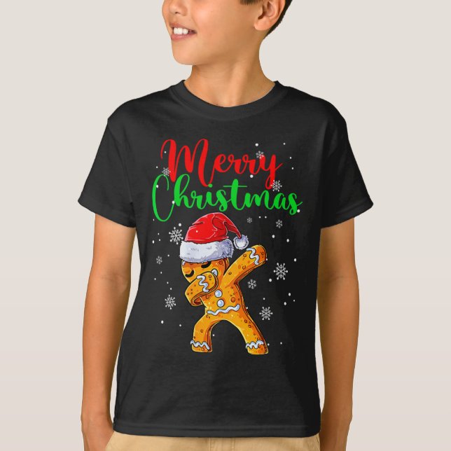 Merry Christmas Dab Gingerbread Xmas Christmas Coo T-Shirt (Front)