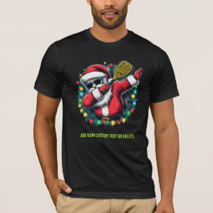 Merry Christmas Dabbing Santa Pickleballer Gift T-Shirt
