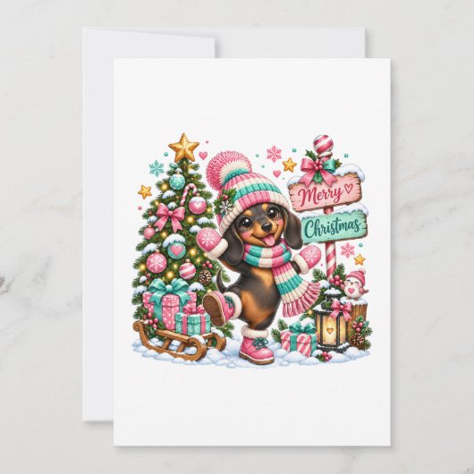 Merry Christmas Dachshund (Front)