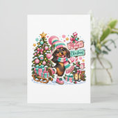 Merry Christmas Dachshund (Standing Front)