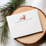 Merry Christmas | Dachshund Dog Christmas Sweater Envelope<br><div class="desc">Celebrate the magical and festive holiday season with our custom illustrative holiday envelopes. Our festive holiday design features our hand drawn dachshund dog wearing a festive red cozy knitted sweater. The dachshund dog is wearing antlers with a string of Christmas lights wrapped around the dog and in the dog's month....</div>