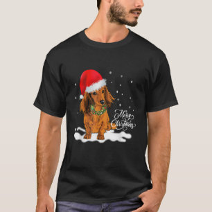 Merry Christmas Dachshund Dog Funny Animal Lovers T-Shirt