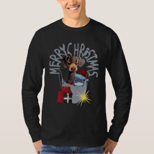 Merry Christmas Dachshund! Swaddle Me! T-Shirt