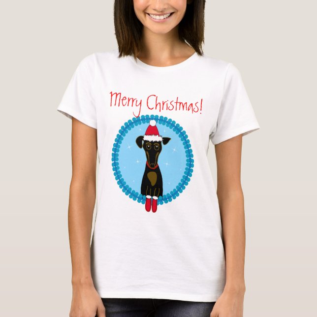 Merry Christmas Dachshund T-Shirt (Front)