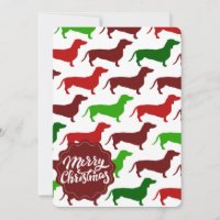 Merry Christmas Dachshund Wiener Dog Pattern