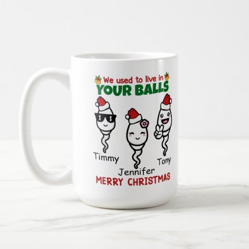 Merry Christmas dad 3 kids Coffee Mug