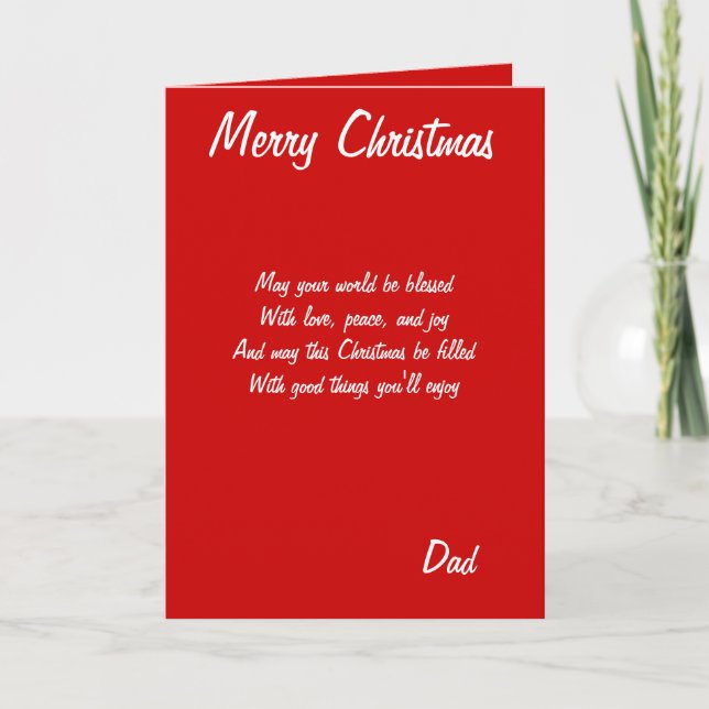 Merry Christmas dad cards (Front)