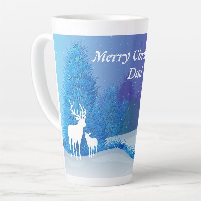 Merry Christmas Dad Latte Mug (Left Angle)