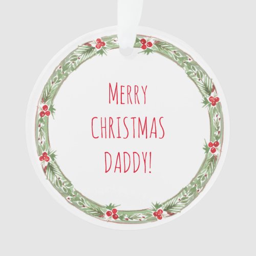 Merry Christmas Daddy Kids Names Year Festive Fun Ornament