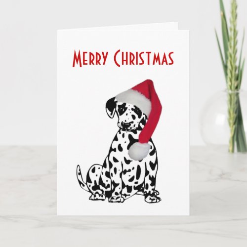Merry Christmas Dalmatian Dog Holiday Card