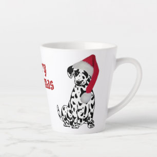 Merry Christmas Dalmatian Latte Mug