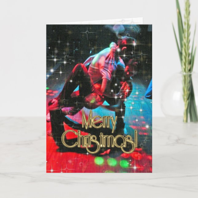 Merry Christmas Dancers PERSONALIZED Holiday Card (Front)