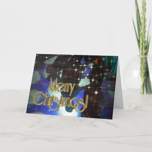 Merry Christmas Dancers PERSONALIZED Holiday Card (Front)