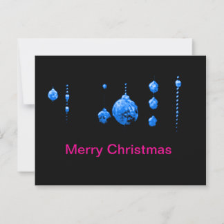Merry Christmas Dancing Balls Blue jGibney Zazzle Postcard