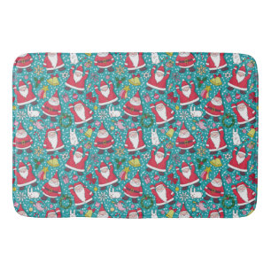 Merry Christmas Dancing Santa Bath Mat