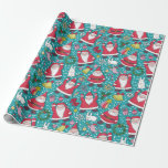 Merry Christmas Dancing Santa Wrapping Paper<br><div class="desc">Make sure every gift you give has a layer of love with this Merry Christmas Dancing Santa wrapping paper. Available in four types of premium paper and different five sizes,  our wrapping paper has all of your gift wrapping needs covered</div>