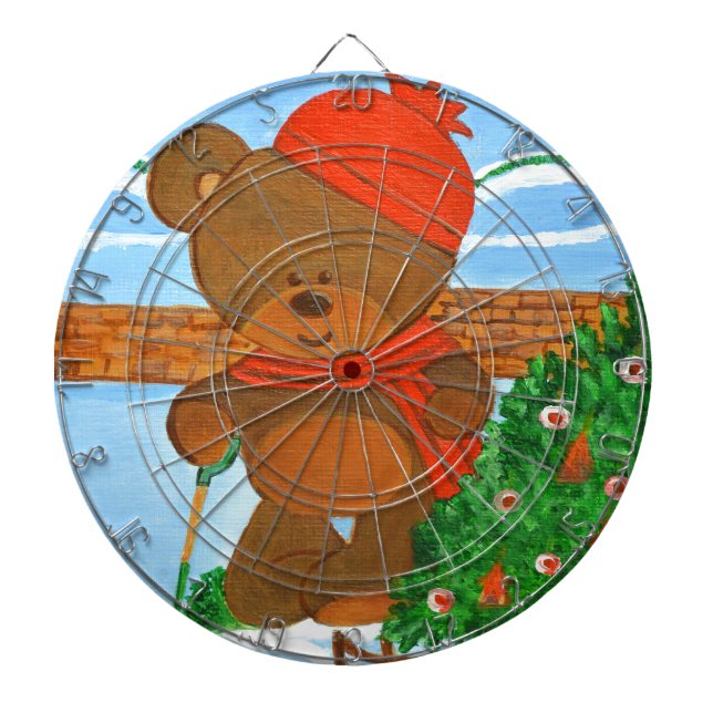 Merry Christmas Dartboard With Darts (Front)