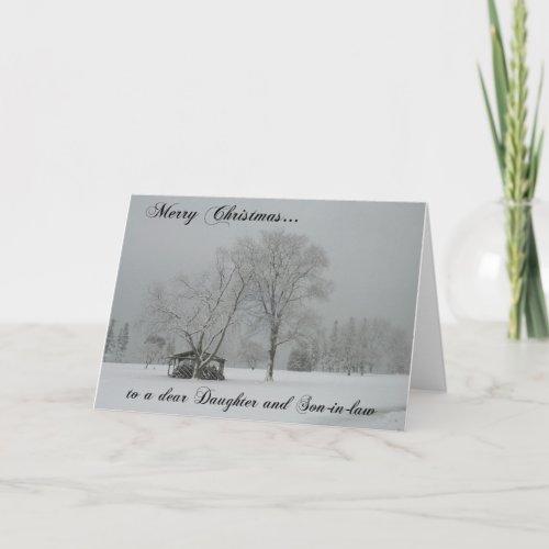 Merry Christmasdaughter and son_in_lawSnowscene Holiday Card