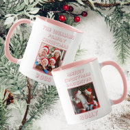 Merry Christmas Daughter Photo Pink & White Mug