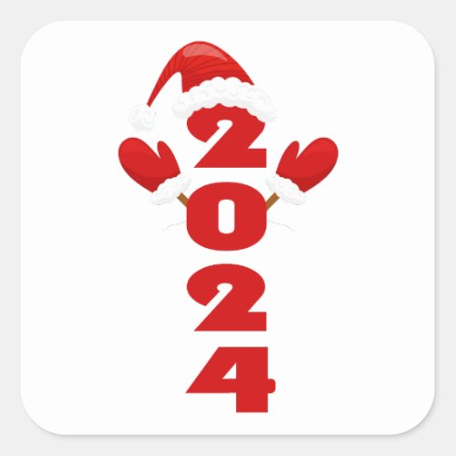 Merry christmas Day christmas 2024 gifts Square Sticker