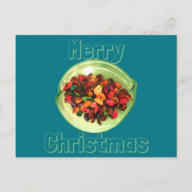 Merry Christmas Day Life Fragrance in colors Holiday Postcard (Front)