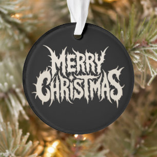 Merry Christmas Death Black Metal Goth Music Xmas Ornament
