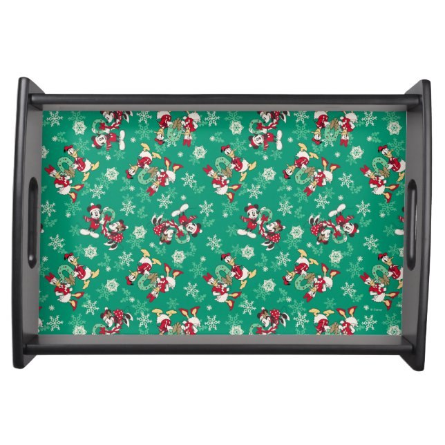 Merry Christmas | Deck the Halls Mickey & Donald Serving Tray (Front)